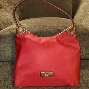 EUC Dooney&Bourke Red Red Nylon Hobo Shoulder bag